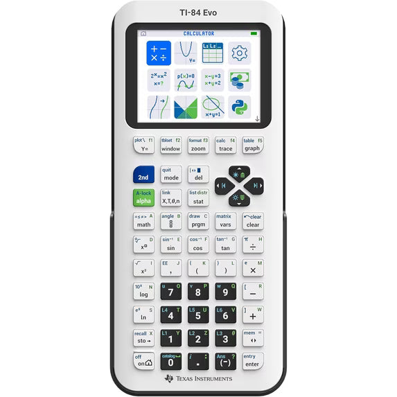TI-84 EVO Graphing Calculator Texas Instruments, White