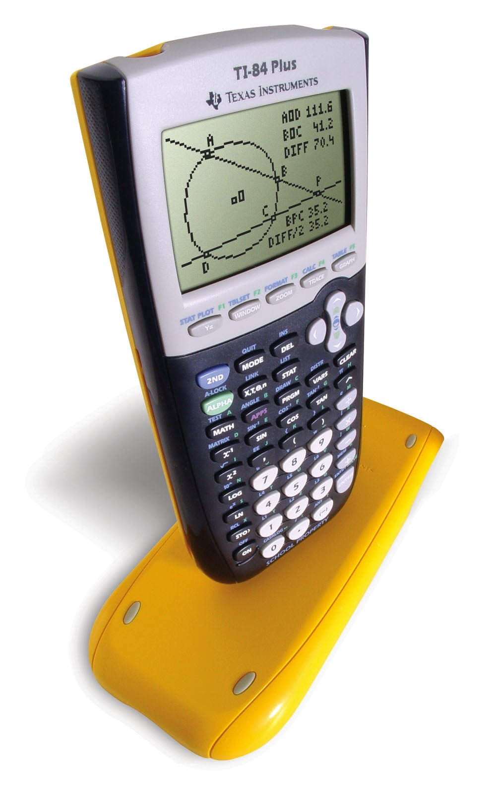 Texas Instruments TI 84 Plus School Property EZ SPOT Graphing Calculator - Single