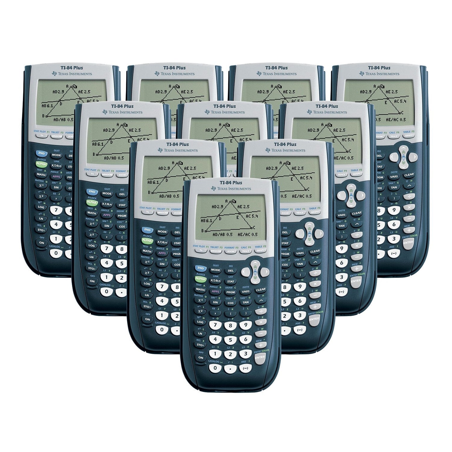 Texas Instruments TI 84 Plus Graphing Calculator - Classrom Set of 10 - Reconditioned