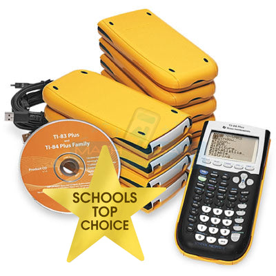 Texas Instruments TI 84 Plus School Property EZ SPOT Graphing Calculator - Classroom Set of 10