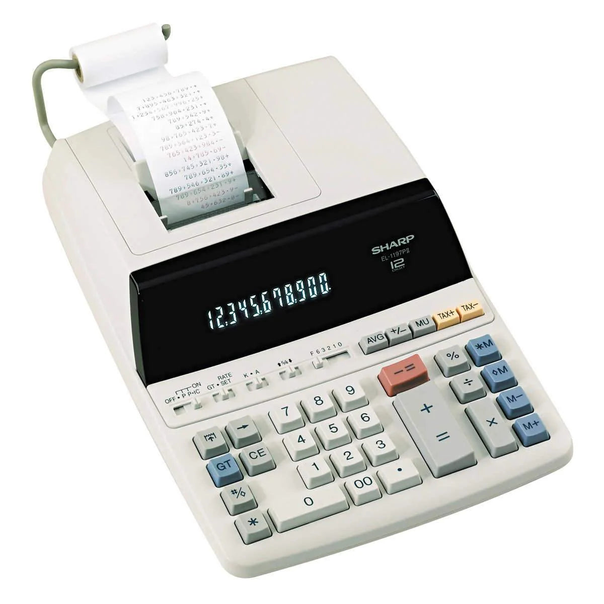 Sharp EL-1197PIII - 12 Digit Commercial Printing Calculator