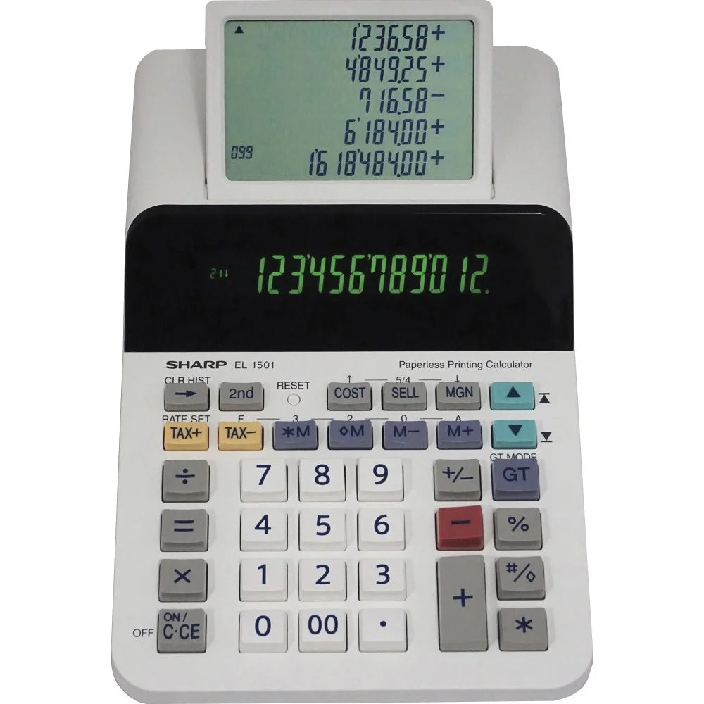 Sharp EL-1501 - Compact Paperless Printing Calculator