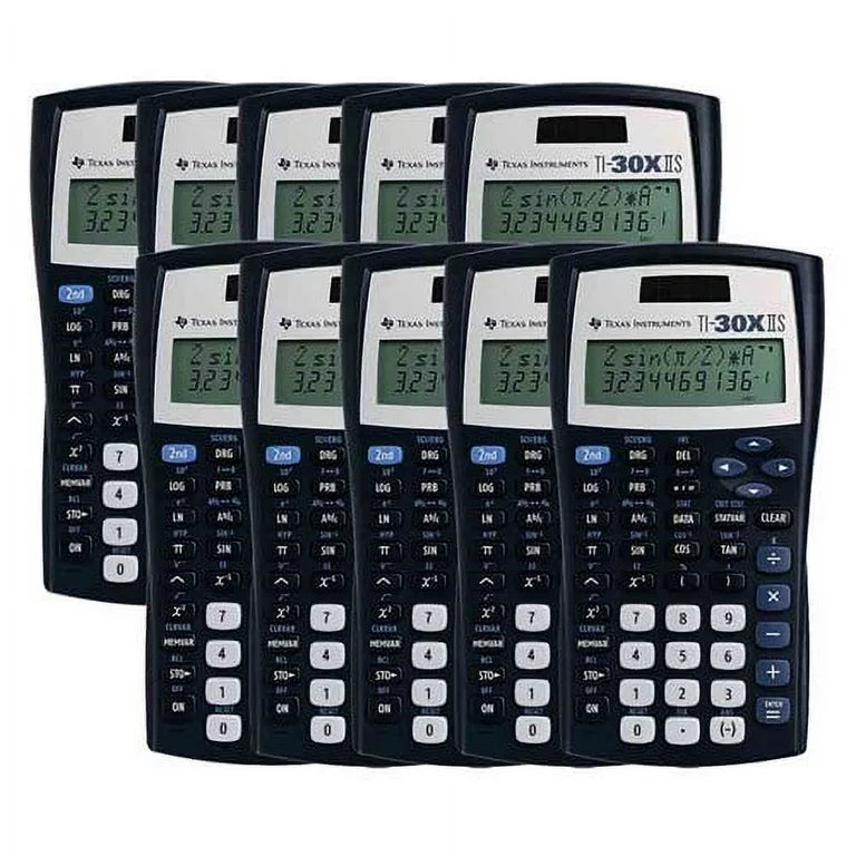 Texas Instruments 30XIIS Scientific Calculator Teacher Kit 10 Pack