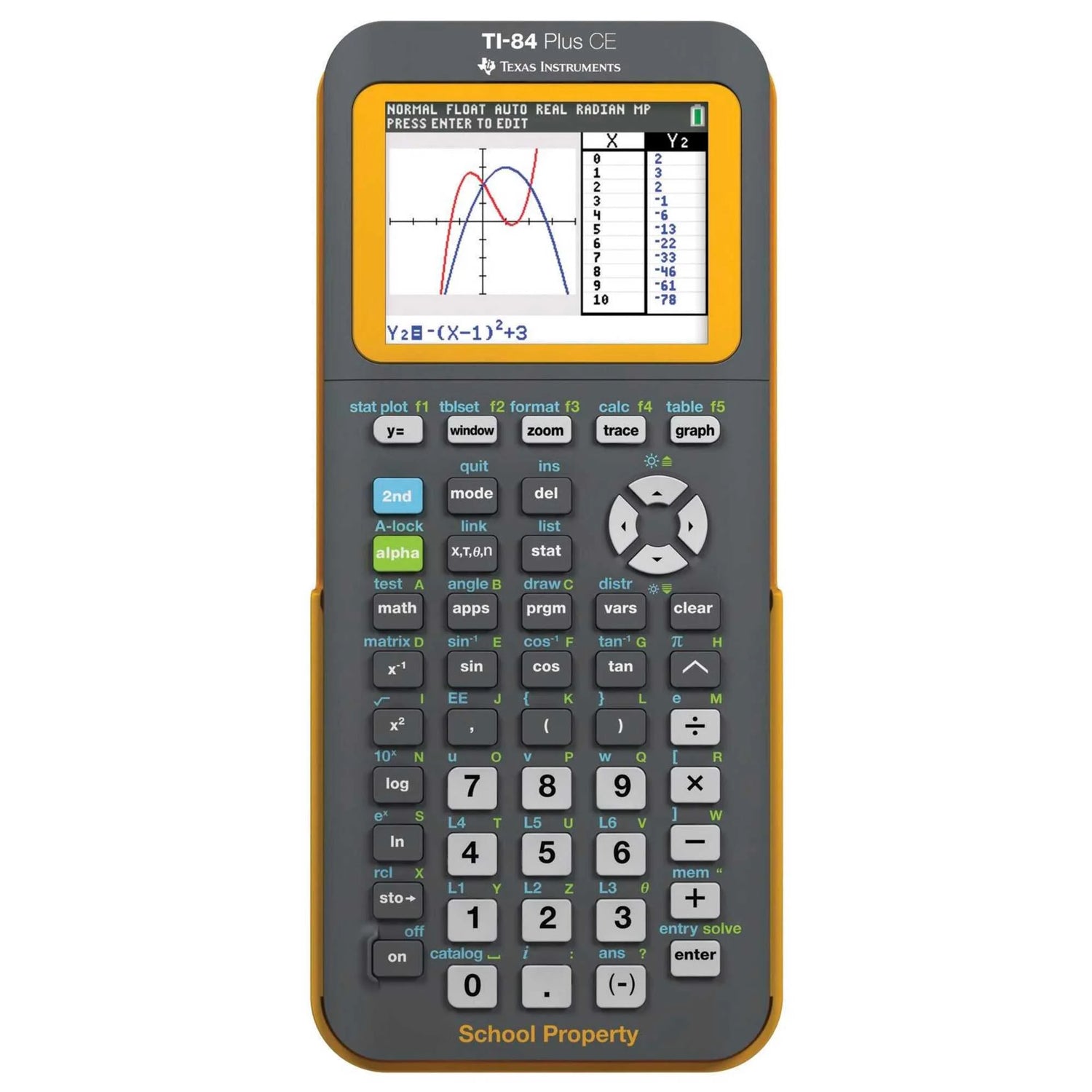 Texas Instruments TI 84 Plus CE Color -EZ SPOT Yellow - Graphing Calculator