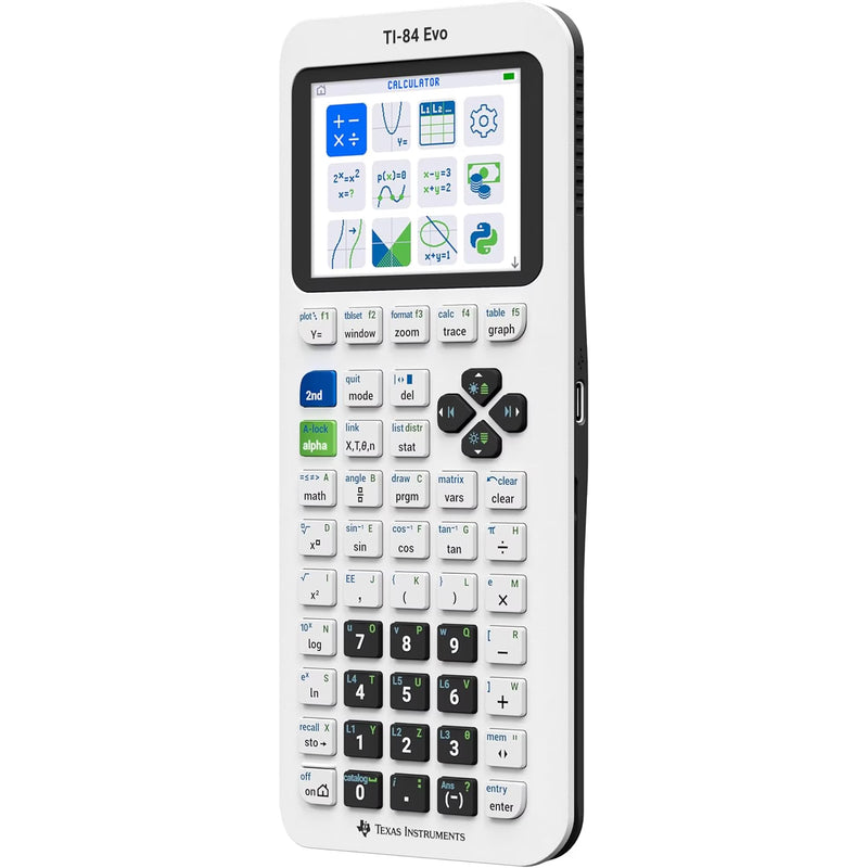 TI-84 EVO Graphing Calculator Texas Instruments, White