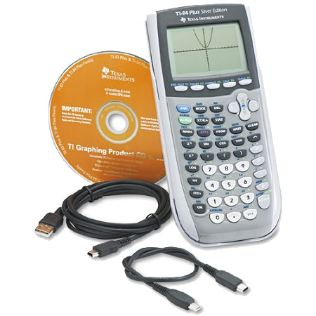 TI 84 Plus Silver Edition Graphing Calculator - Single